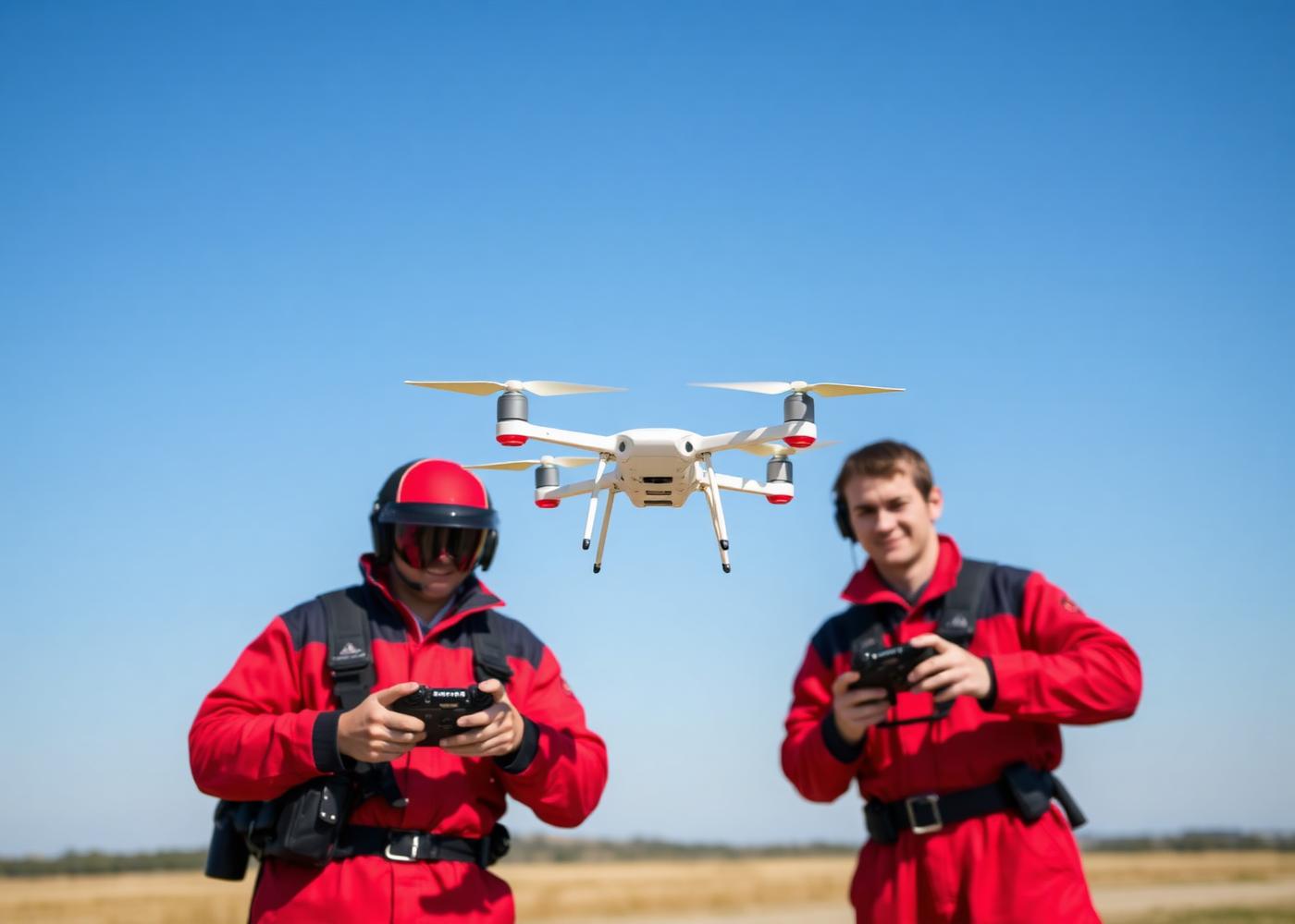 HDS pilots conducting live drone training with VR simulation