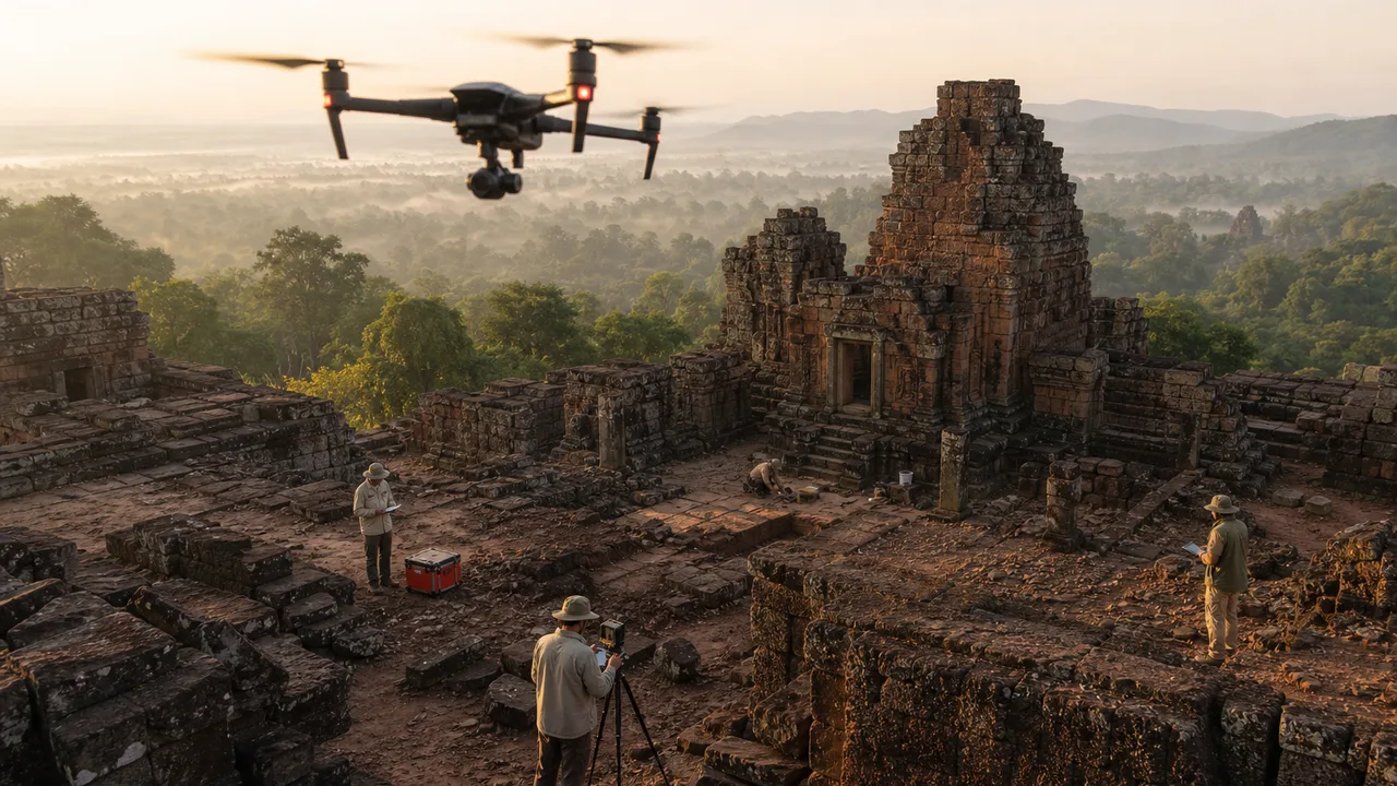 Drone mapping archaeological heritage site