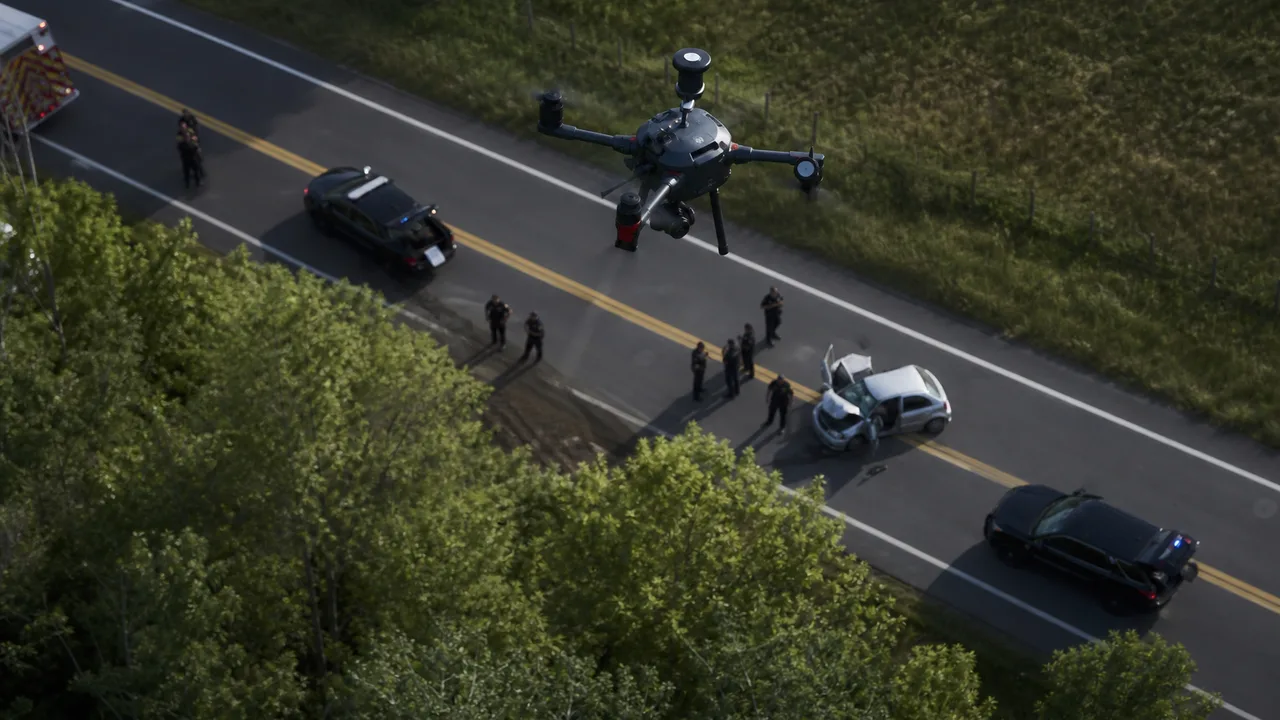Drone supporting law enforcement aerial operations